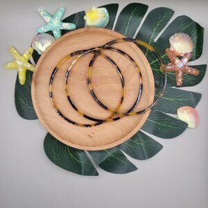 3-Piece Thin Faux Tortoiseshell Bangle Set